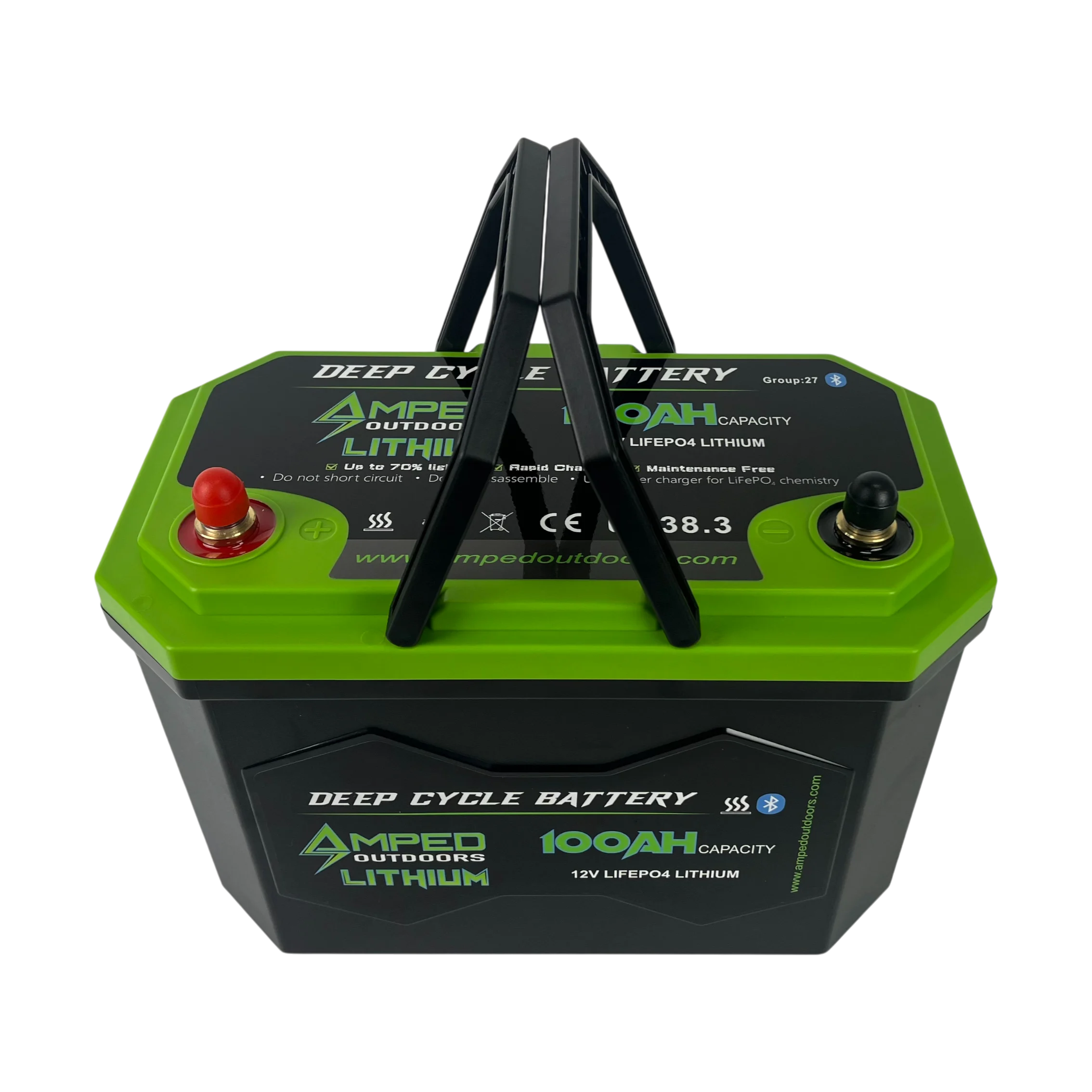 100Ah Lithium Battery (LiFePO4) 12.8V - Bluetooth - IP67 Waterproof - Heated