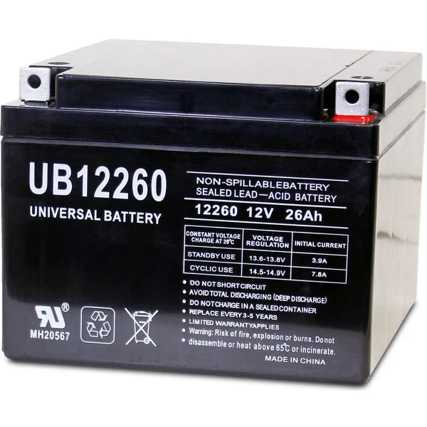 12v 26ah Battery SLA 2 Volt 26 Amp, Sealed Lead Acid Rechargeable Battery