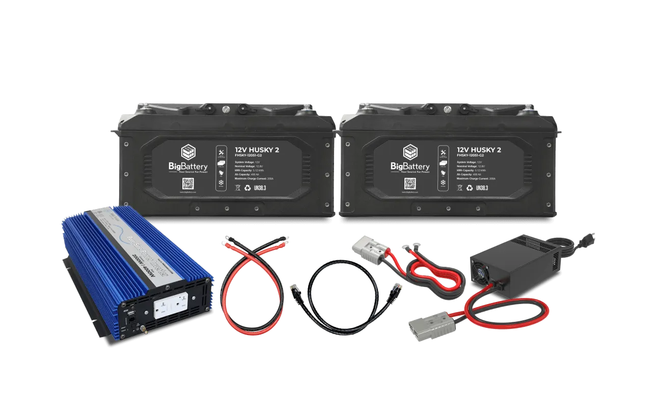 12V 2X HUSKY2 INV KIT & AIMS Inverter with Charger