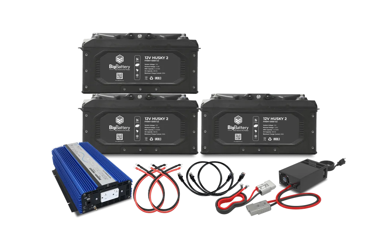 12V 3X HUSKY2 KIT & AIMS Inverter with Charger