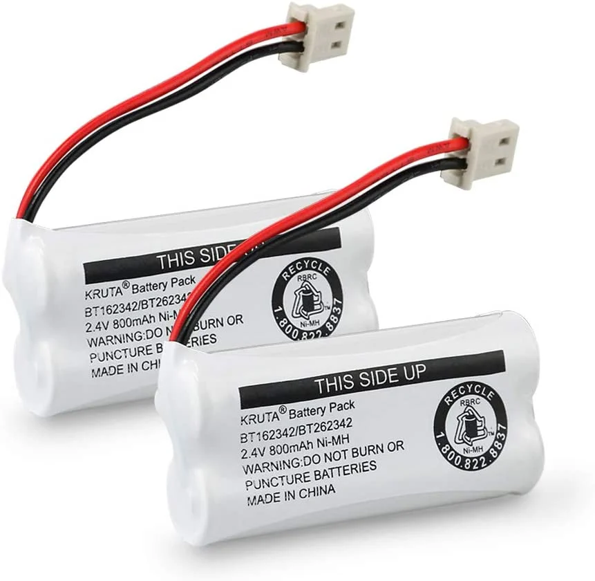 2 Pack Vtech Cordless Phone Battery for BT162342BT BT262342 BT183342 And more