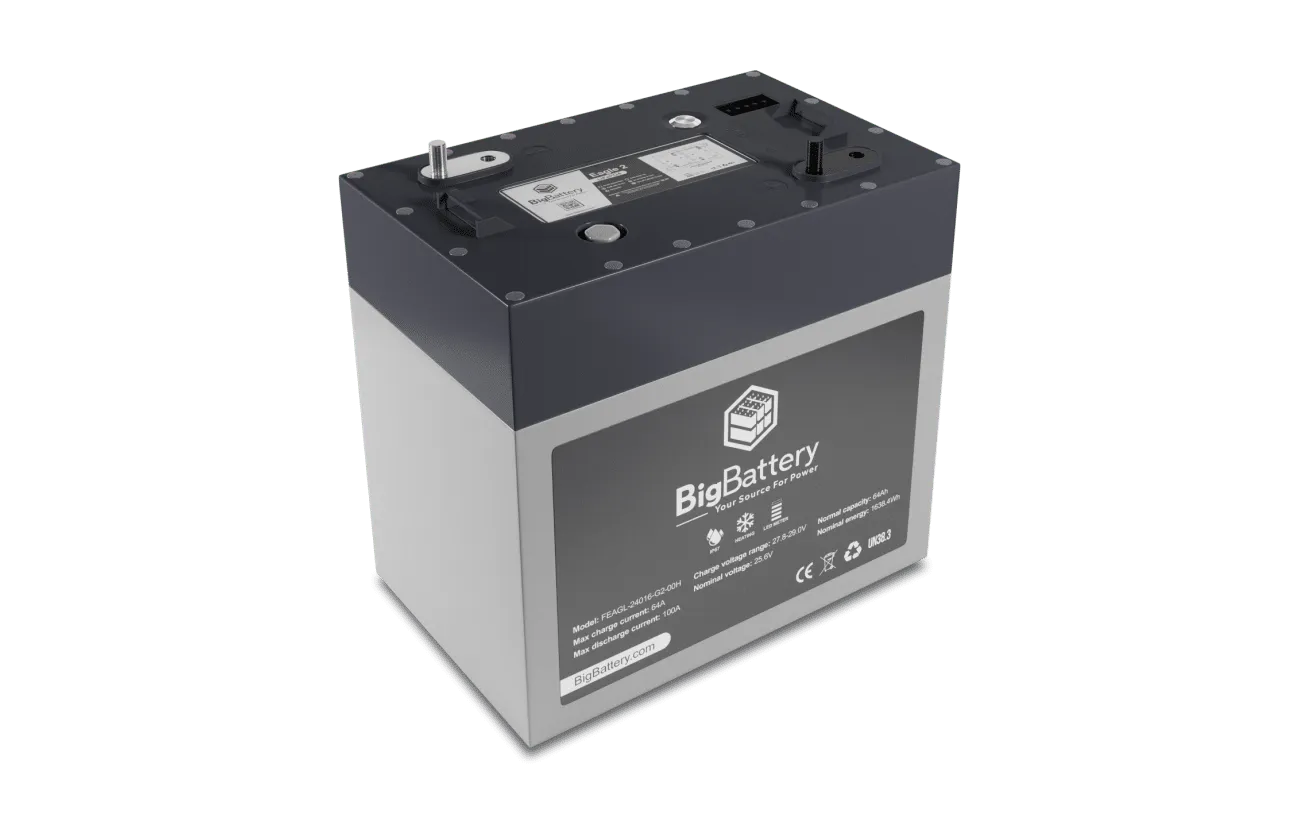 24V EAGLE 2 (No Comm) – LiFePO4 – 64Ah – 1.63kWh