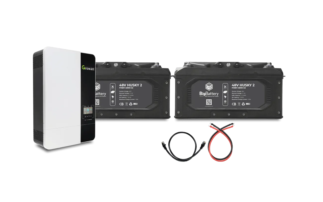 48V 2X HUSKY 2 INV KIT – 3K Growatt Inverter