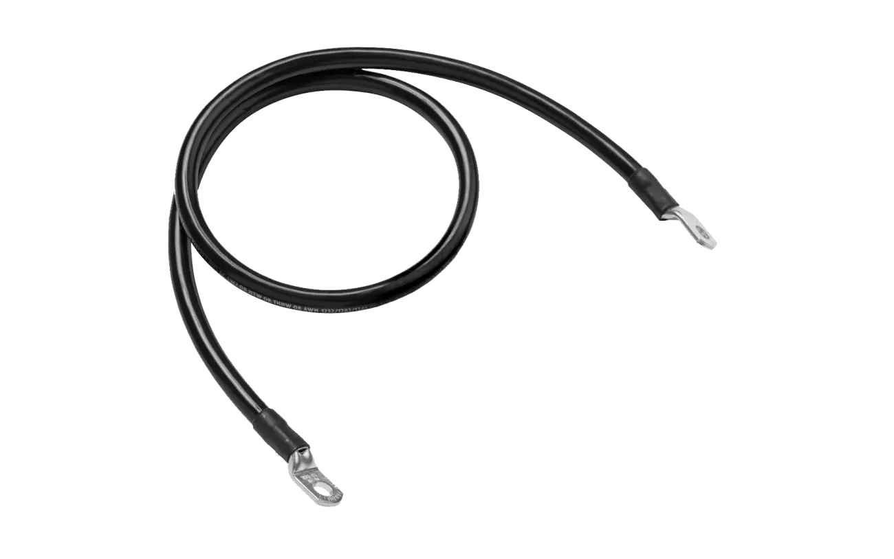 4AWG Black Cable with 3FT Ring to Ring Terminal