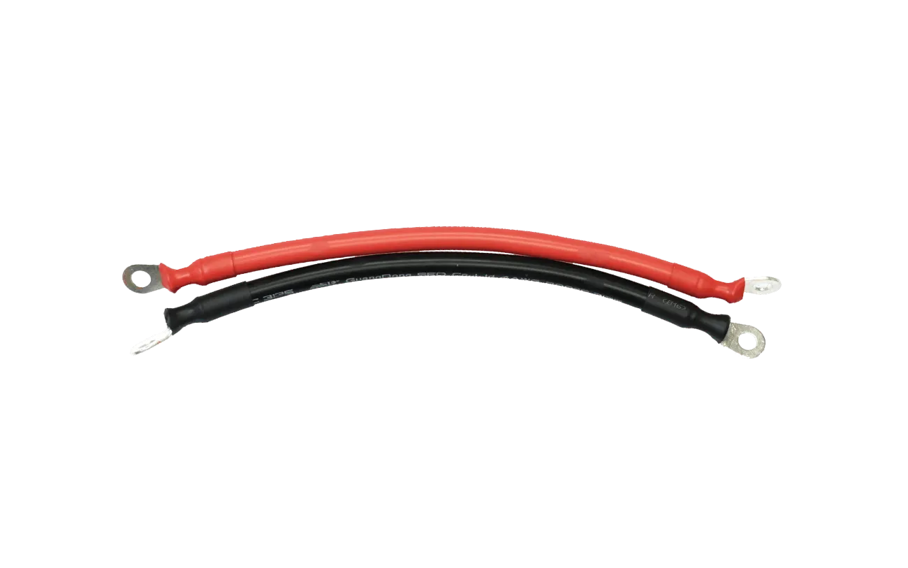 4AWG (Black and Red) 11 inches Ring to Ring Terminal Cable