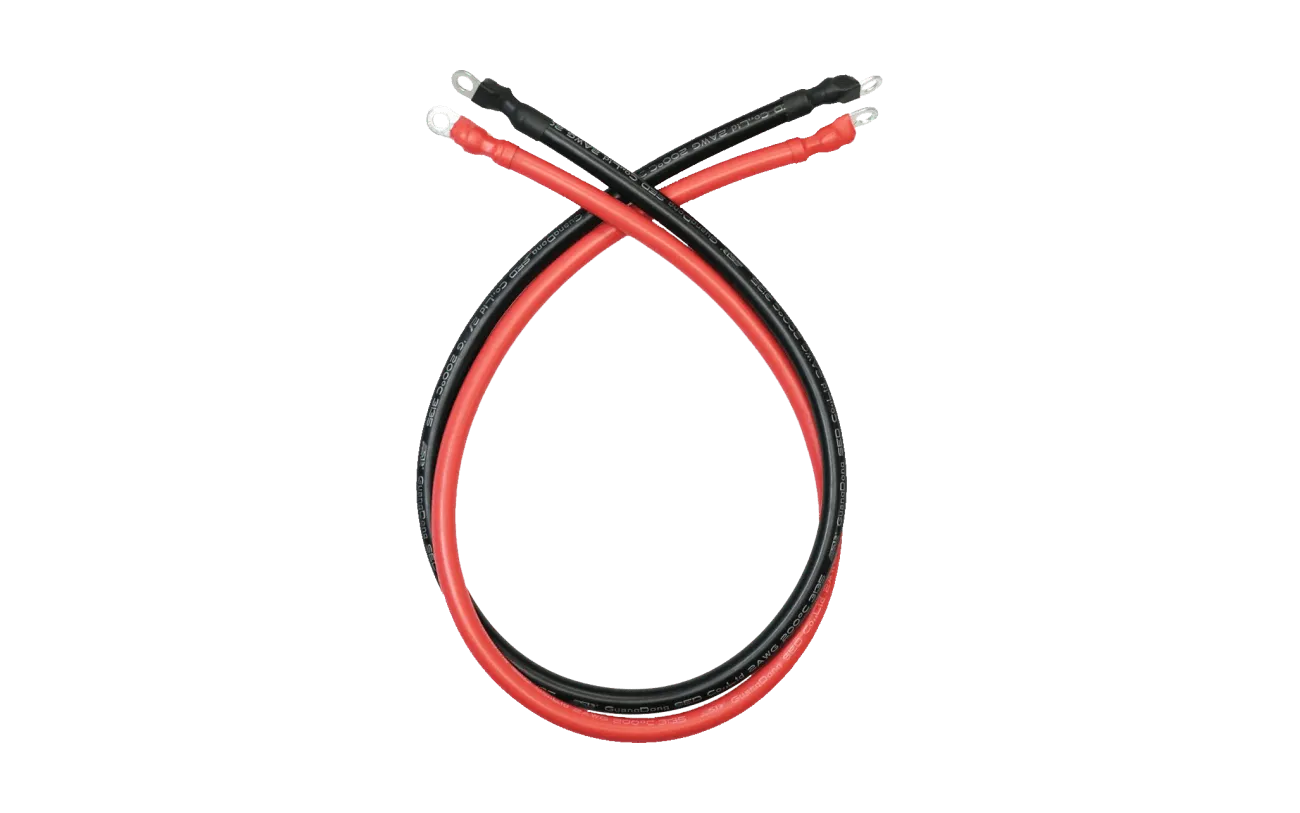 4AWG (Black and Red) 21 inches Ring to Ring Terminal Cable