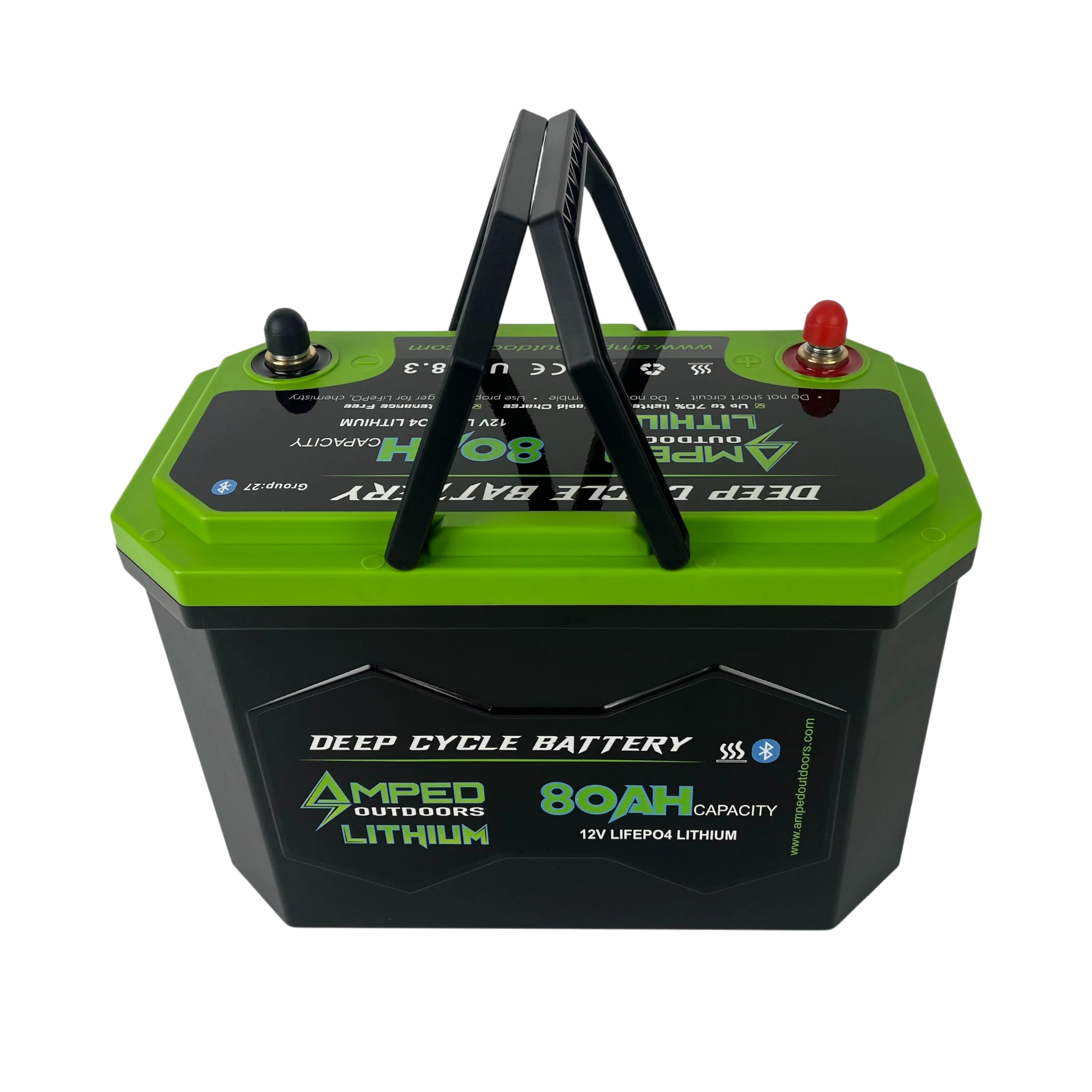 80Ah Lithium Battery (LiFePO4) 12.8V - Bluetooth - IP67 Waterproof - Heated