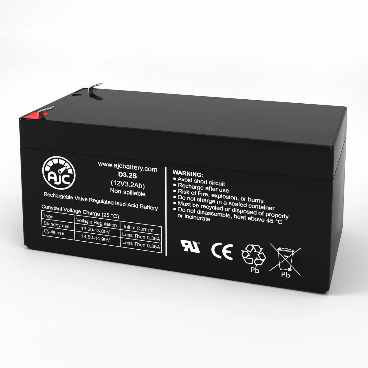 AJC Battery Compatible with Black & Decker CST1200 12V 3.2Ah Lawn and Garden Battery