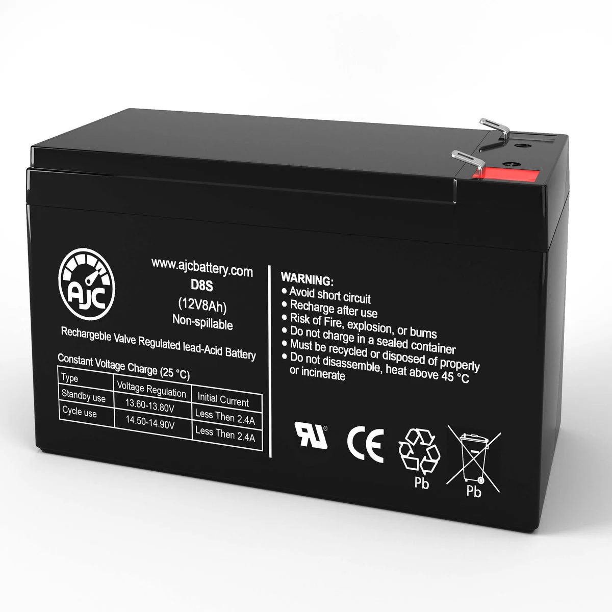 AJC Battery Compatible with CyberPower CP1500AVRLCD 12V 8Ah UPS Battery