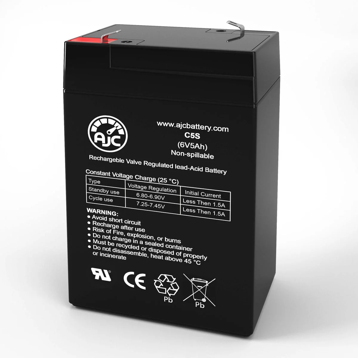 AJC Battery Compatible with Dorcy Spotlight 41-1097 6V 5Ah Spotlight Battery
