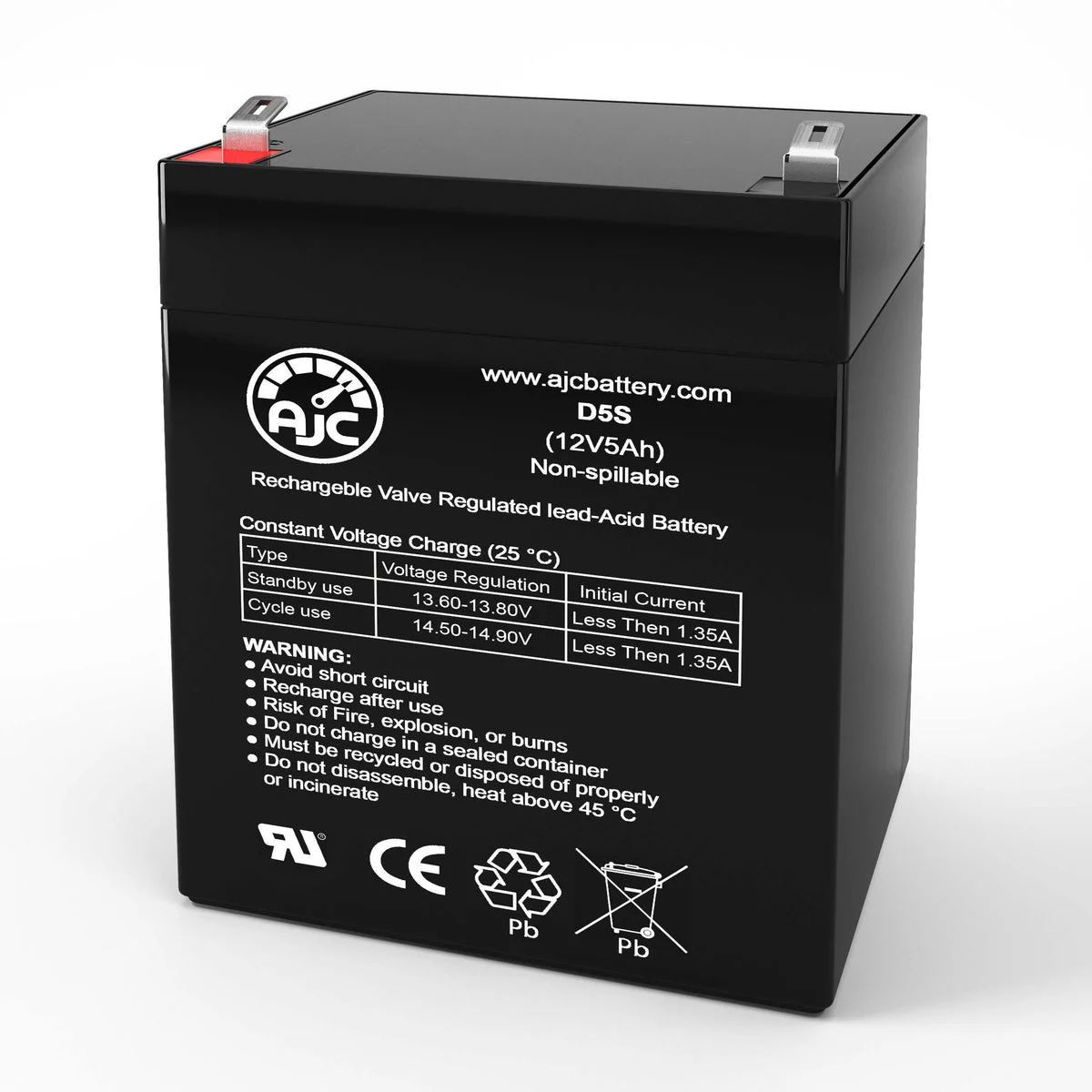AJC Battery Compatible with Origin OR-12180B NB 12V 5Ah Sealed Lead Acid Battery
