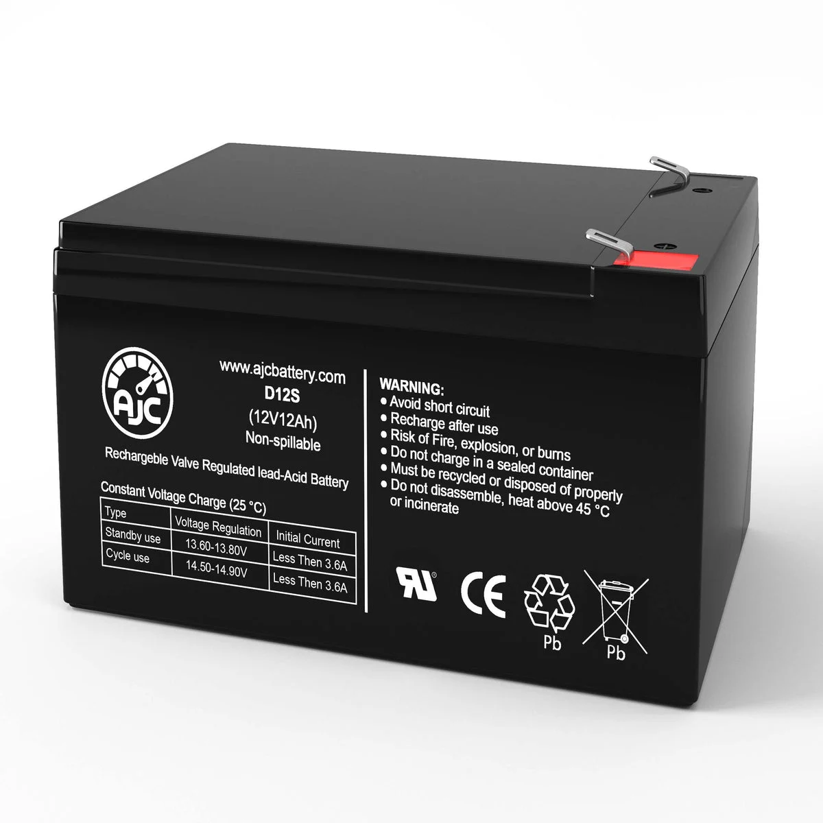AJC Battery Compatible with Pride Mobility GoGo SC40E 12V 12Ah Wheelchair Battery