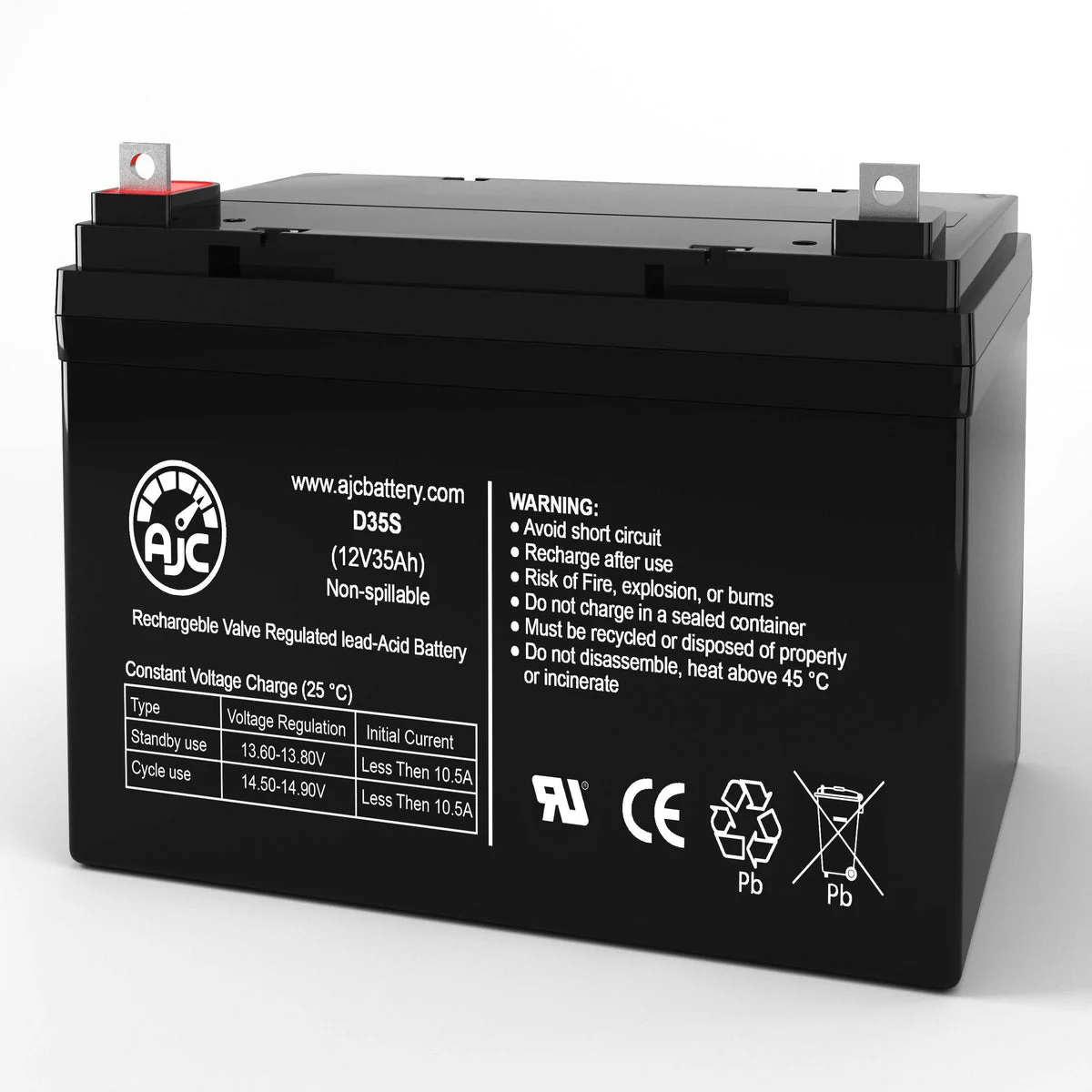 AJC Battery Compatible with Pride Mobility Victory 3 3SC160 12V 35Ah Wheelchair Battery