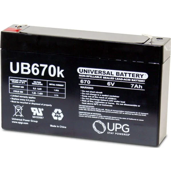 BW 6v 7ah Sealed Lead Acid Standard F1 Terminal