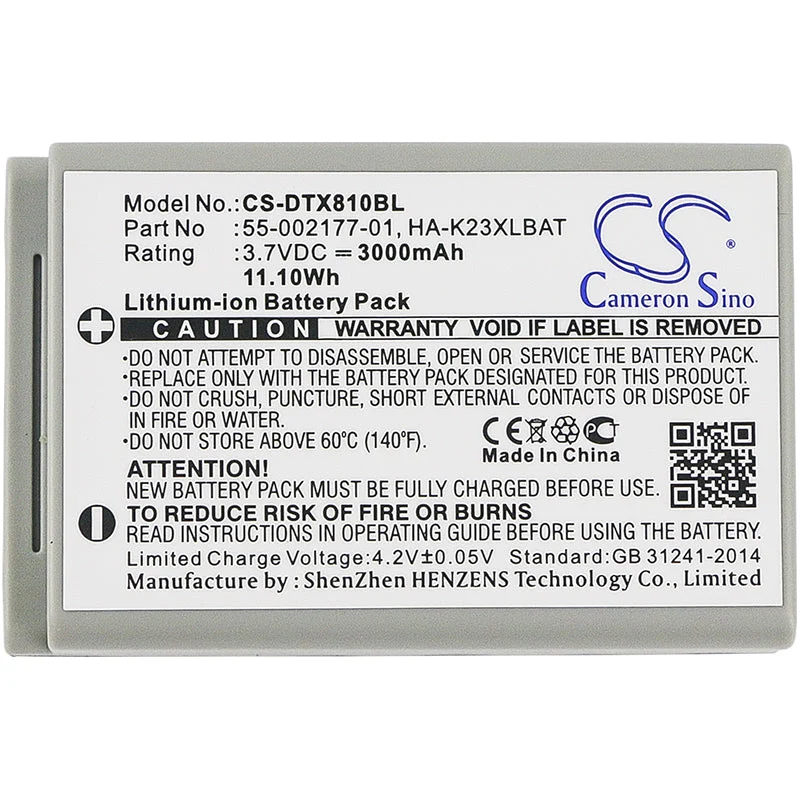 Casio DT-X8,DT-X8-10E,DT-X8-20E,DT-X8-10J,DT-X8-20J,DT-X8-20C,DT-X8-10C-CN,DT-X8-10C,DT-X200,DT-X200-10E,DT-X200-20E Barcode Replacement Battery
