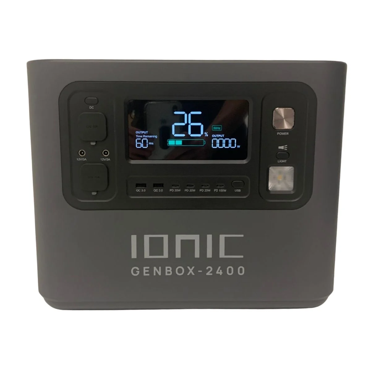 Ionic GenBox 2400 Portable Power Station | 2400W Pure Sine Wave with UPS & Expandable Capacity
