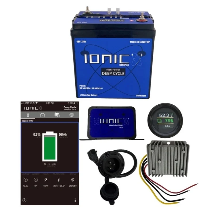 Ionic Lithium 48V 27Ah GC2 LiFePO4 Golf Cart Single Bundle
