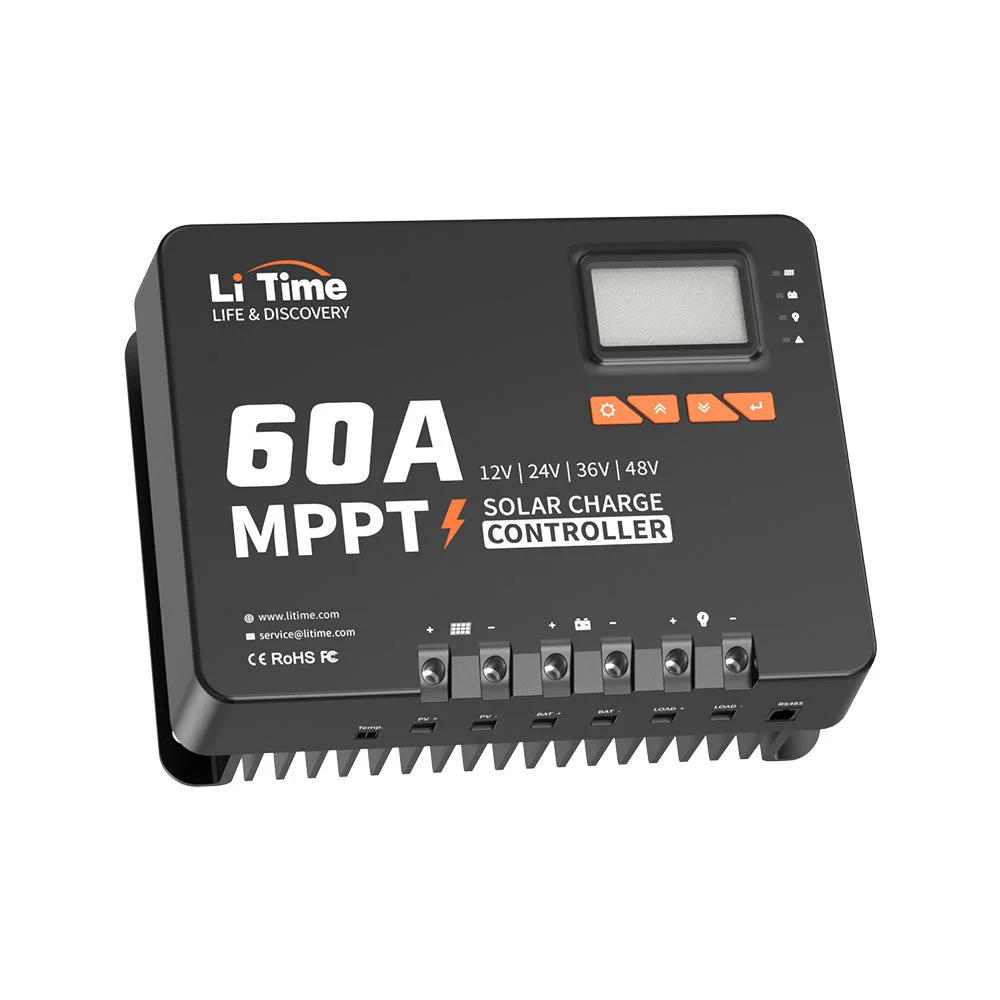 【Like New】60A MPPT 12V/24V/36V/48V Bluetooth Solar Charge Controller