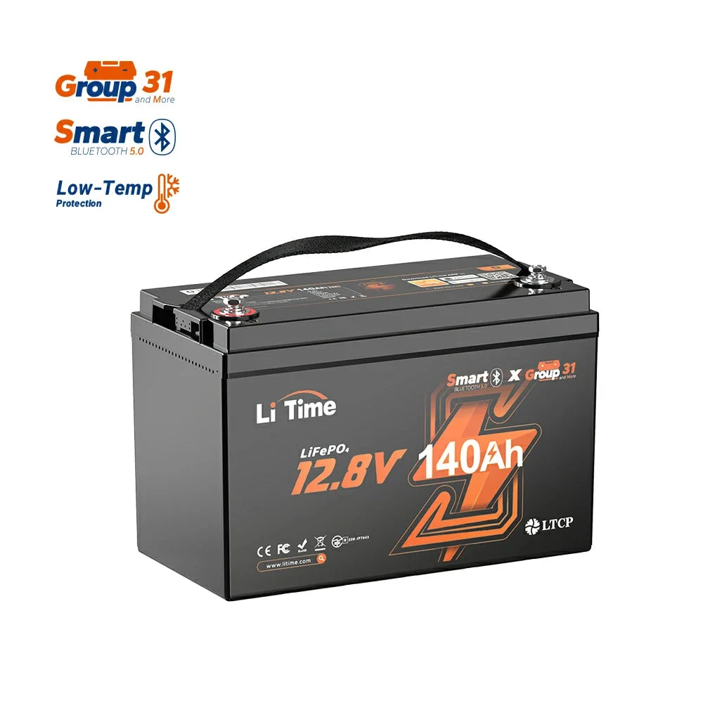 【Like New】LiTime 12V 140Ah Bluetooth Lithium Deep Cycle Battery for RV and Trolling Motor