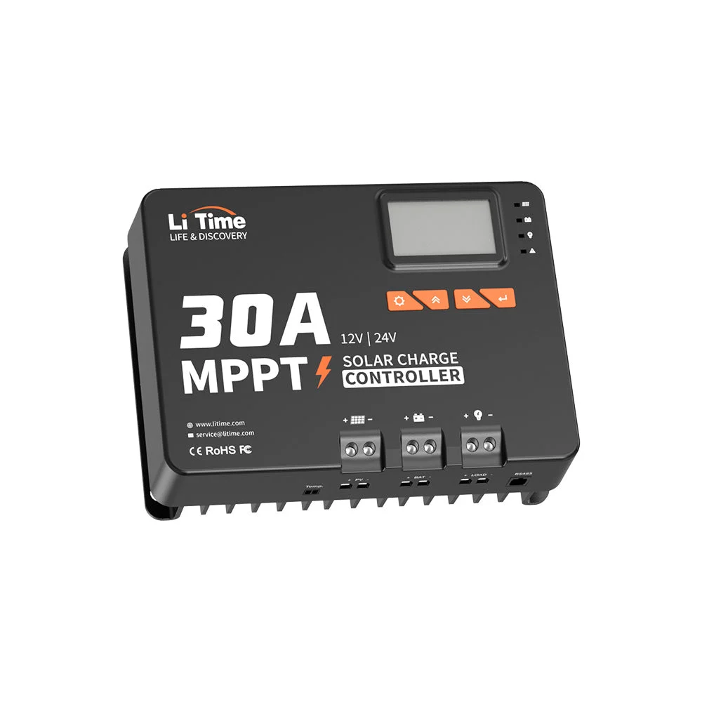 【Like New】LiTime 30A MPPT 12V/24V Bluetooth Solar Charge Controller