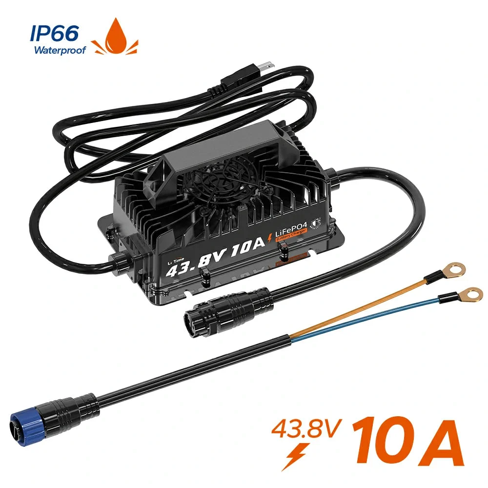 【Like New】LiTime 36V (43.8V) 10A Lithium Golf Cart Waterproof Battery Charger