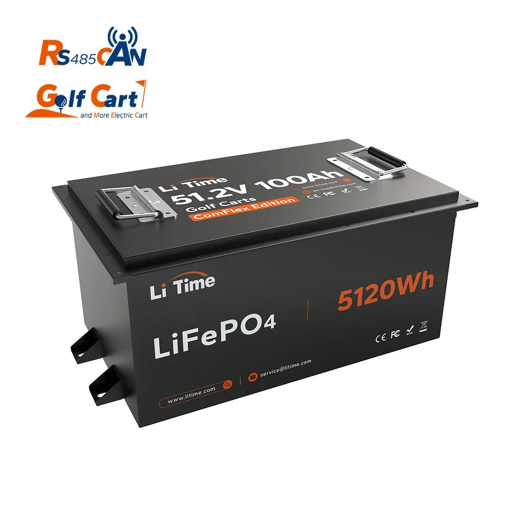 【Like New】LiTime 48V 100Ah Golf Cart Metal Case Lithium Battery - 200A BMS & Real-Time Monitoring
