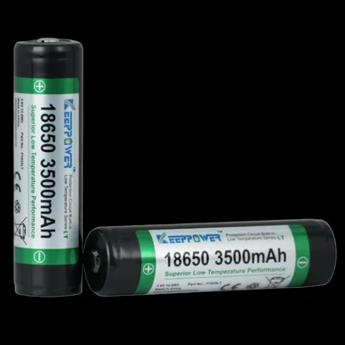 Low Temperature Keeppower 18650 3500mAh Protected Li-ion Rechargeable Battery (Pair)
