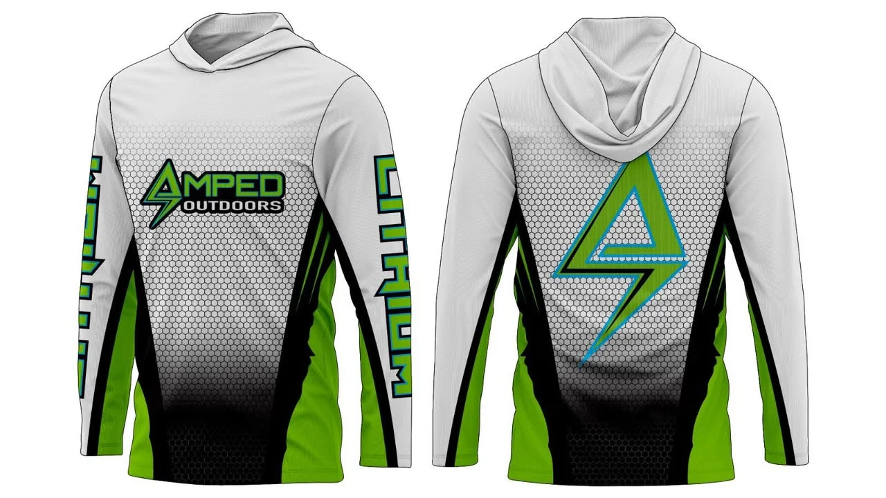 NEW! Amped Outdoors Performance Hooded Jersey
