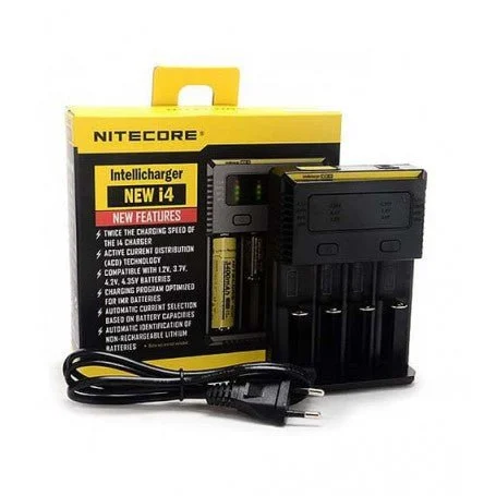 Nitecore I4 Charger Universal Battery Charger for 186501850026650 AA, AAA Plus