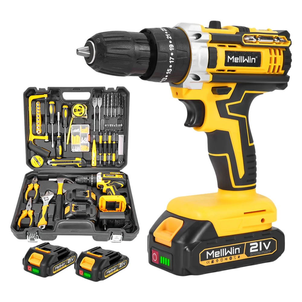 ONEVAN Brushless Cordless Impact Drill Set With 45 Accessories | For Makita 18V Battery