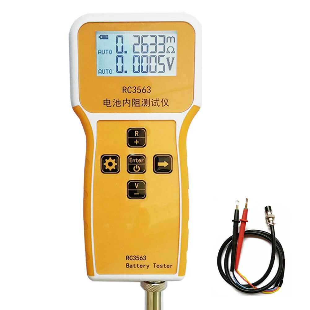 RC3563 Lithium Battery Internal Resistance Tester with 4-wire Probes – Battery Hookup