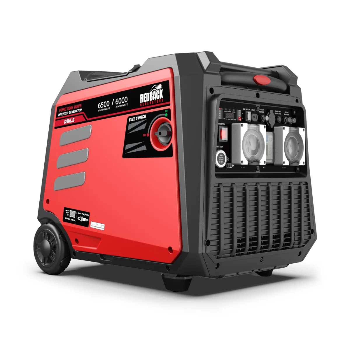 Redback RB6.5Portable Inverter Generator6500W 6.5KVA