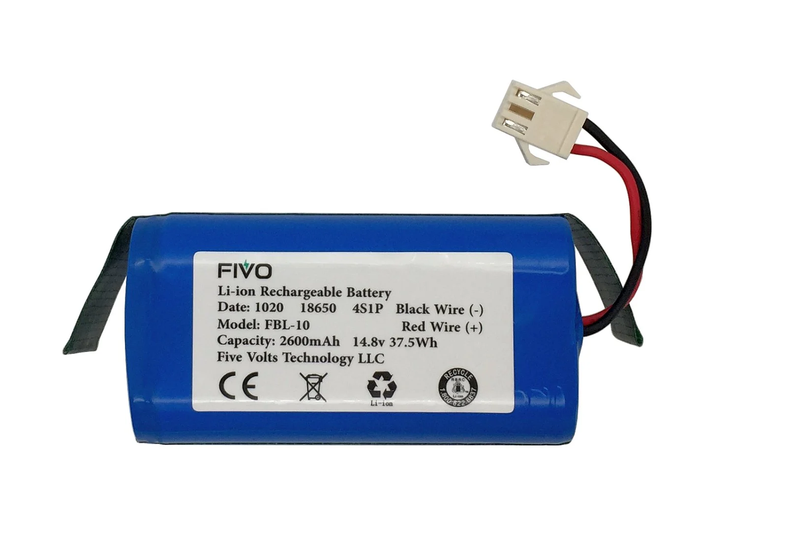 Shark Ion RV750, RV720, RV700 Robot Vacuum Replacement Battery Pack (3 Prongs)