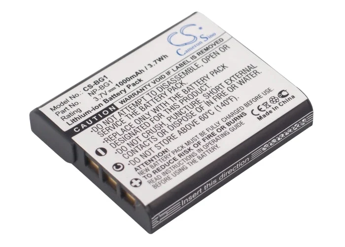 Sony Cyber-shot DSC-T20 B,Cyber-shot DSC-W215,Cyber-shot DSC-W40,Cyber-shot DSC-W55,Cyber-shot DSC-W30L,Cyber-shot DSC-T100 Camera Replacement Battery