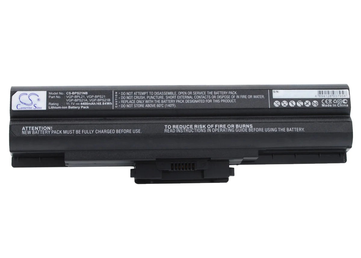 Sony VAIO VGN-AW41JF,VAIO VGN-AW41MF,VAIO VGN-AW41XH,VAIO VGN-AW41ZF,VAIO VGN-AW50DB,VAIO VGN-AW51JGB, 4400mAh Laptop and Notebook Replacement Battery