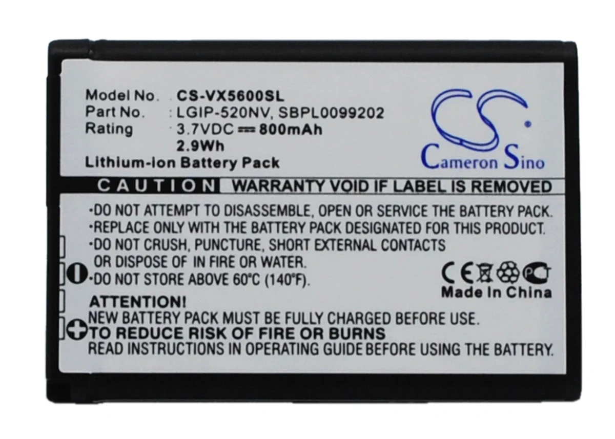 Verizon UN150 Envoy,VN150,Revere,LG-VN150PP,VN150 Revere,Envoy,Evere,VN270 Cosmos Touch,Cosmos Touch VN270,VN 1000mAh Mobile Phone Replacement Battery