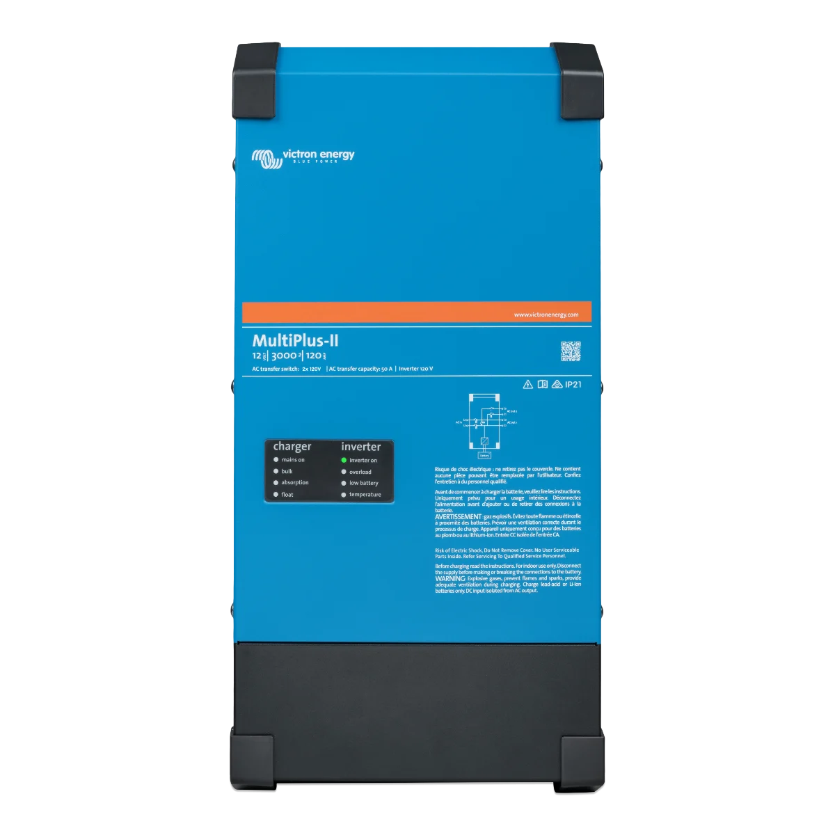 Victron Energy MultiPlus-II 12/3000 Inverter/Charger - 2 X 120V Model
