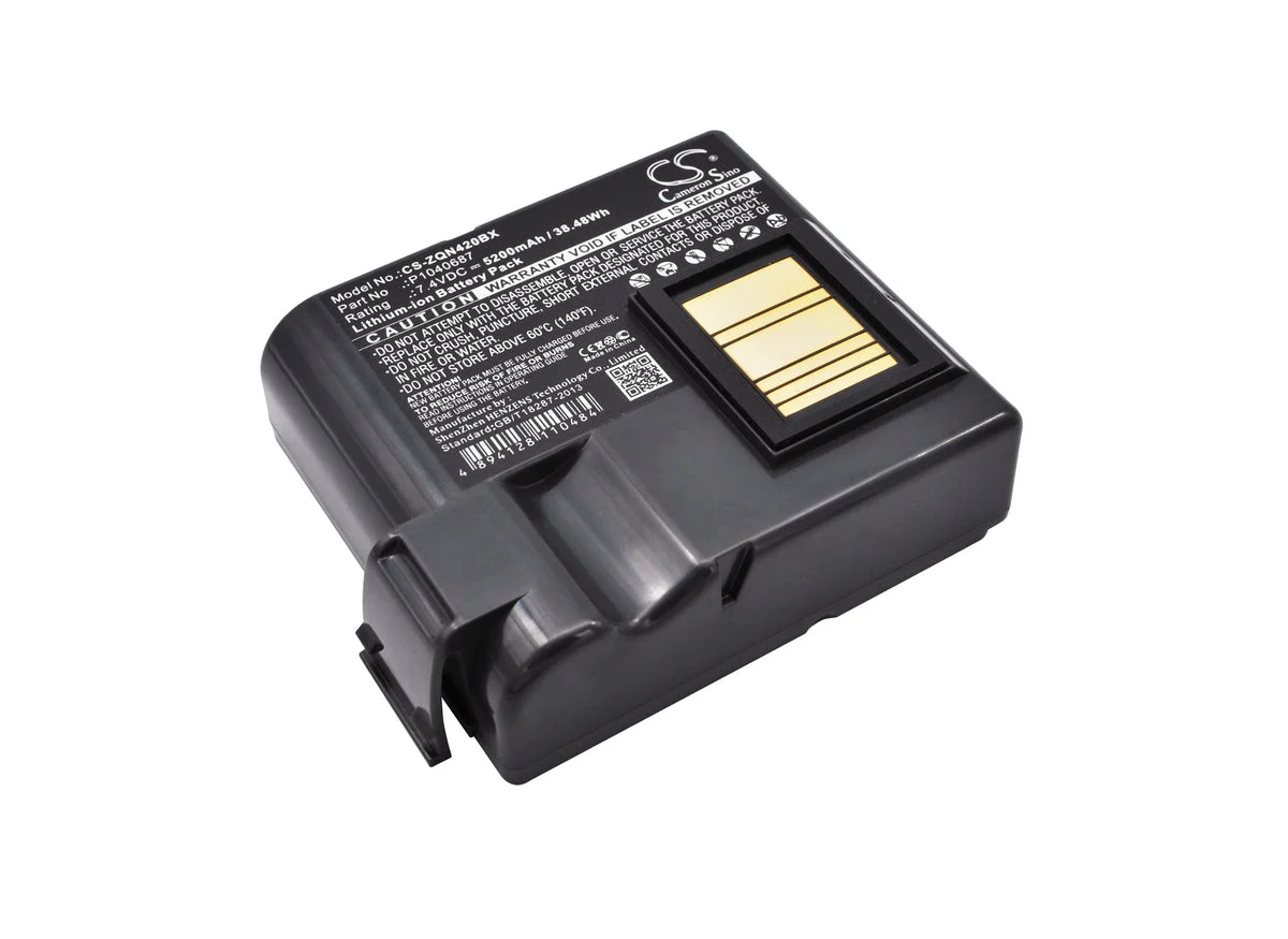 Zebra QLN420,ZQ630 5200mAh Black Printer Replacement Battery